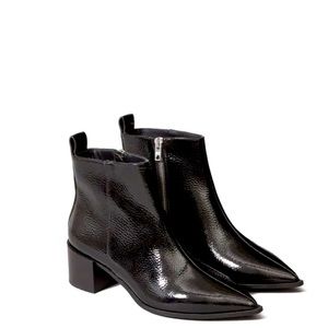 Everlane Patent Leather Black Ankle Boot
